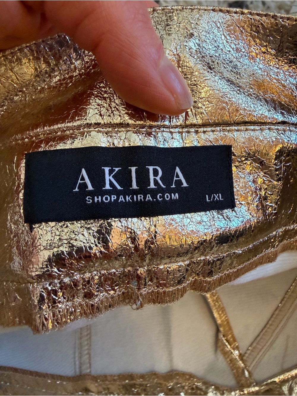 AKIRA Gold Metallic Belt Wrap fits like a M or S - Picture 3 of 5